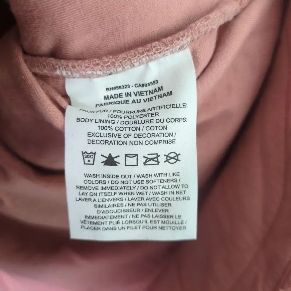 Nike pink Girl's Large Therma Fit Sherpa Pullover Quarter Zip Hoodie Jacket